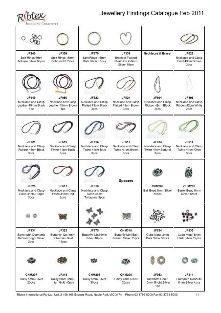 JF Catalogue Feb 2011 - Ribtex