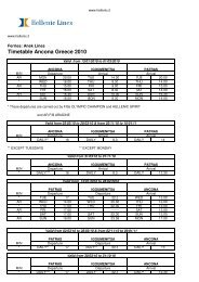 Timetable Ancona Greece 2010 - Hellenic Lines