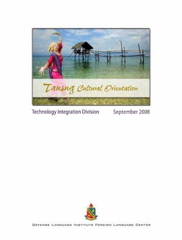 Tausug Cultural Orientation - Philippine Culture
