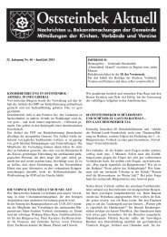 Ausgabe OA Juni-Juli 2013 - Gemeinde Oststeinbek