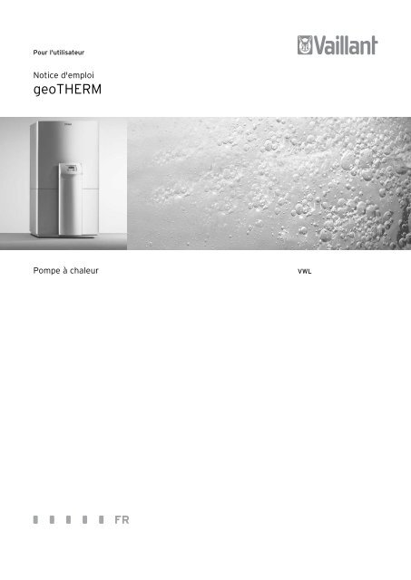 geotherm-vwl_notice-emploi_0020046309_01-fr_11-2008 - Vaillant