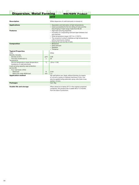 Molykote(R) Thread Pastes (Asia Products)