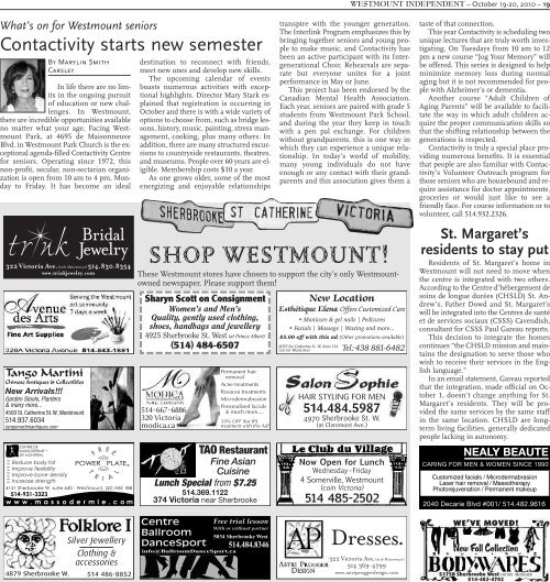 October 19 - Westmount Independent