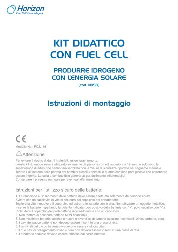 KIT DIDATTICO CON FUEL CELL - FuturaShop