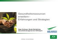 Gesundheitsressourcen erweitern - Erfahrungen und Strategien