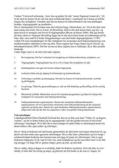 utvalgte papers fra apl 312: seminar i planleggingsteori ii ... - UMB