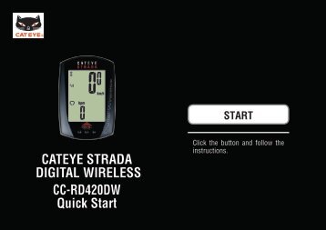 CATEYE STRADA DIGITAL WIRELESS CC-RD420DW Quick Start