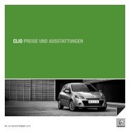 CLIO PREISE UND AUSSTATTUNGEN - Renault
