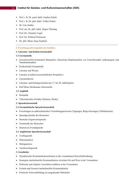 Forschungsbericht 2012 - UniversitÃ¤t Vechta