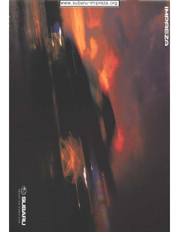 Subaru Impreza 2002 WRX UK Colour Brochure