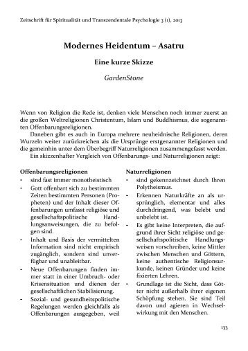 Modernes Heidentum Ã¢Â€Â“ Asatru - Zeitschrift fÃƒÂ¼r SpiritualitÃƒÂ¤t und ...