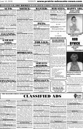 CLASSIFIED ADS - Prairie Advocate