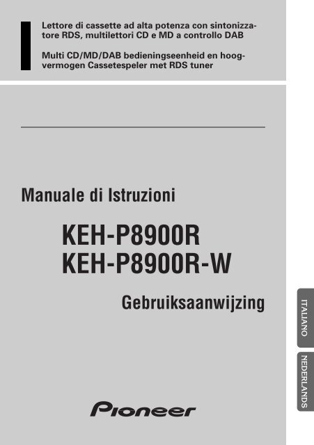 Manuale di Istruzioni KEH-P8900R KEH-P8900R-W ...