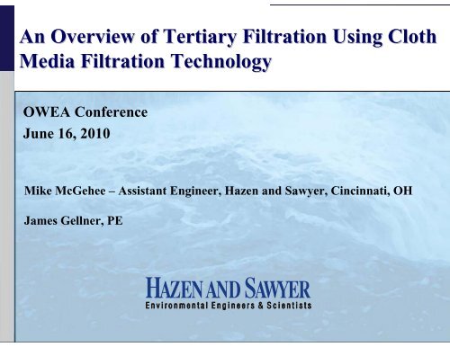 An Overview of Tertiary Filtration Using Cloth Media Filtration ...