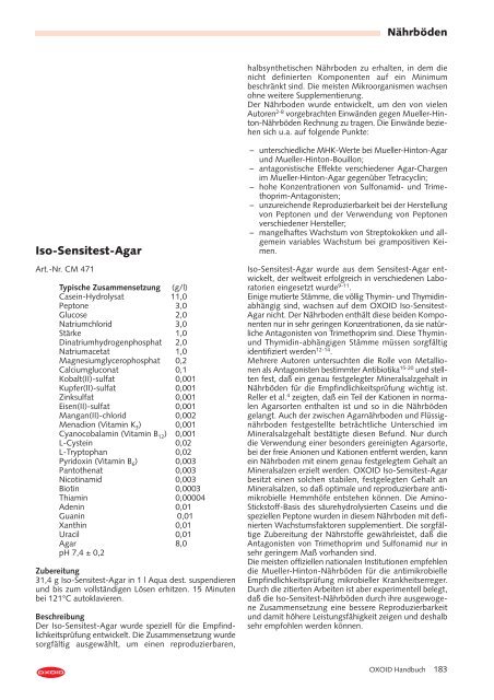 Iso-Sensitest-Agar - mibius