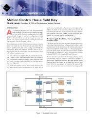 Motion Control has a Field Day [PDF] - Performance Motion Devices