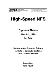 High-Speed NFS - Computer Systems Institute - ETH Zürich