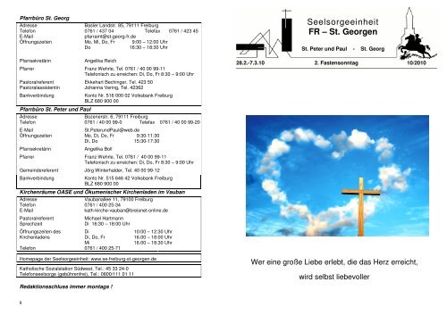 Seelsorgeeinheit FR – St. Georgen