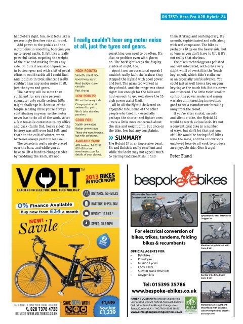 Issue Six - Spring 2013 - Electric Bike Magazine