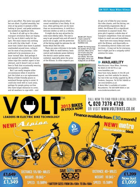 Issue Six - Spring 2013 - Electric Bike Magazine