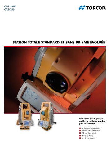 station totale standard et sans prisme ÃƒÂ©voluÃƒÂ©e - Topcon Positioning