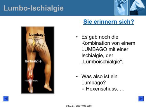 Ischialgie-Hexenschuss Lumbago - Bund deutscher Chiropraktiker ...