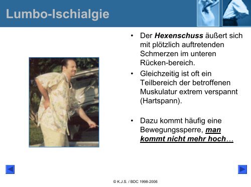 Ischialgie-Hexenschuss Lumbago - Bund deutscher Chiropraktiker ...