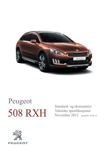 508 RXH ekstrautstyr - Peugeot