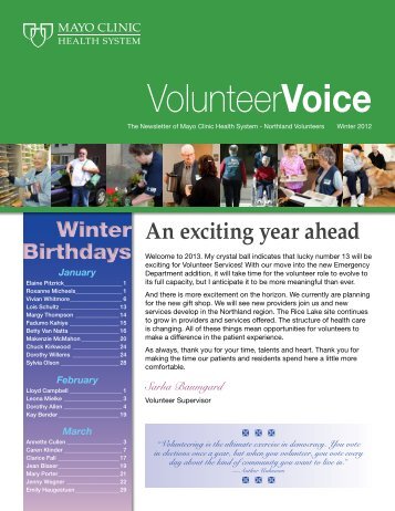 VolunteerVoice - Mayo Clinic Health System
