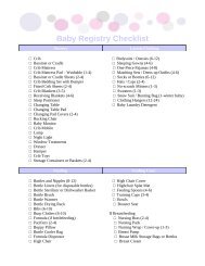 Printable Baby Registry Checklist - Giftypedia