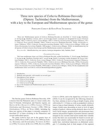 (Diptera: Tachinidae) from the Mediterranean, with a key to