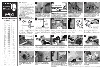 Instrucciones de Instalación: WES-1000 - Sloan Valve Company