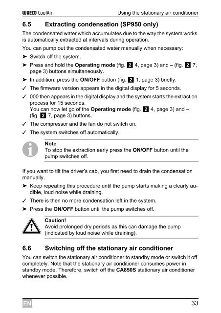 Instrucciones de uso - Waeco