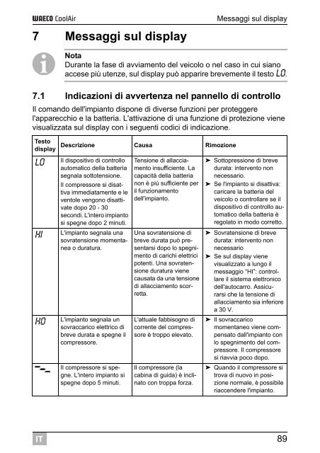 Instrucciones de uso - Waeco