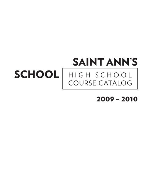 SAINT ANN'S SCHOOL