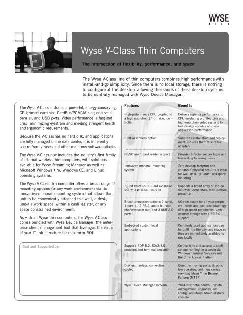 Wyse V-Class Thin Client Family - Wyse - Wyse Technology