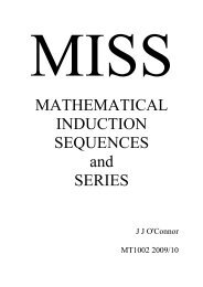 Mathematical induction, sequences and series - MacTutor History of ...