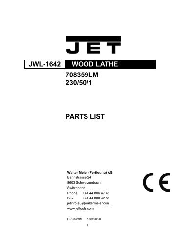 JWL-1642_Part List_20090821.DOC