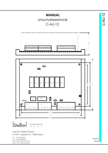 MANUAL Umschaltelektronik C-AU-12 - UNITEK Industrie Elektronik ...