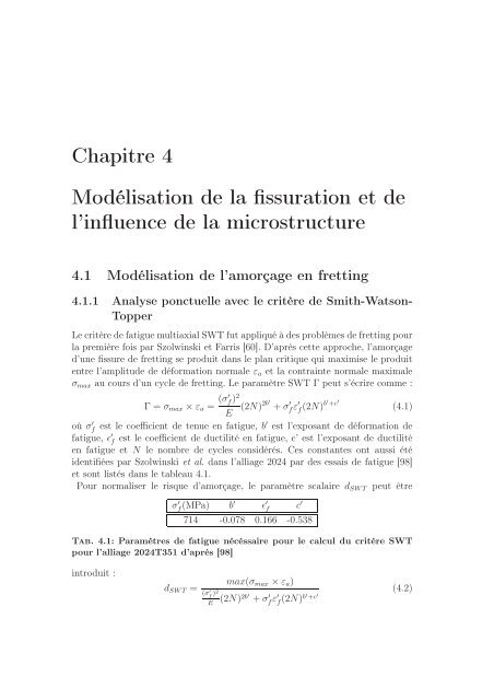 Identification des mécanismes de fissuration dans un alliage d ...