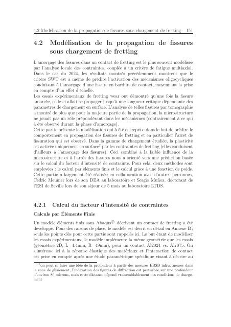 Identification des mécanismes de fissuration dans un alliage d ...