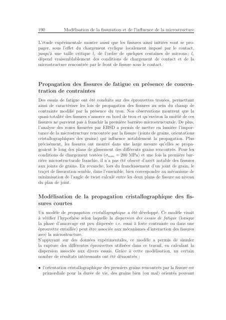 Identification des mécanismes de fissuration dans un alliage d ...