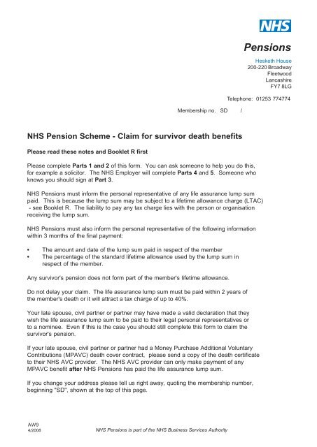 Aw9 Nhs Business Services Authority Aw9 Nhs Business Services Authority