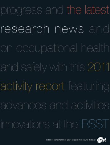 progress and the latest research news and on occupational ... - Irsst