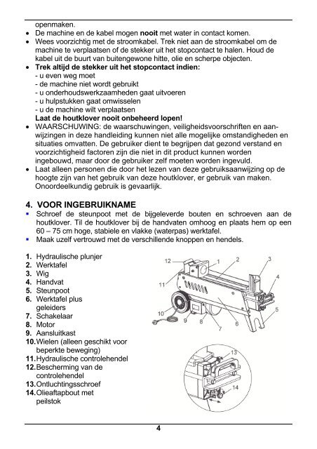 houtklover holzspalter log splitter fendeuse a ... - VRB Friesland BV