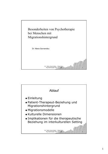 Besonderheiten von Psychotherapie bei Menschen ... - PTK Bayern