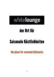 Werfen Sie gleich einen Blick in unsere whitelounge Karte!