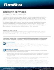 Student Services Guide - FotoKem