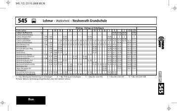 545 N Lohmar â Wahlscheid â Neuhonrath Grundschule - RSVG