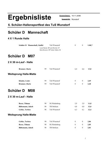 SchÃ¼ler-Hallensportfest in Wunstorf